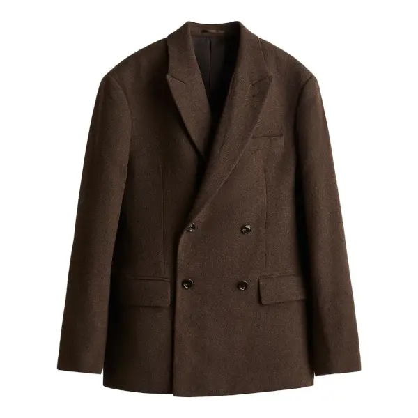 Relaxed-Fit Double-Breasted Blazer