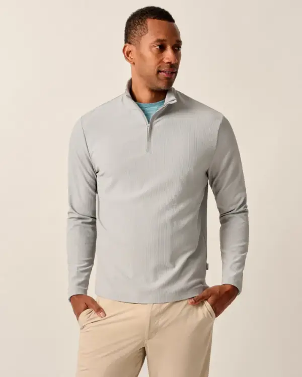 Hoppin Ribbed Knit Performance 1/4 Zip Pullover