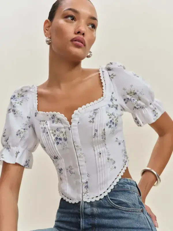 Simmie Linen Top