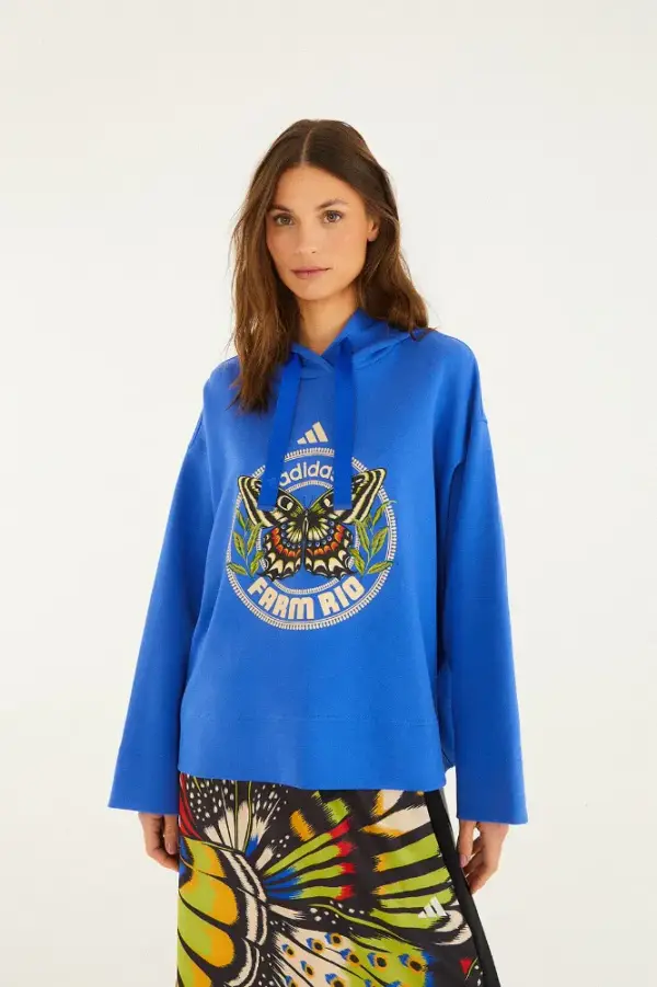Move Like A Butterfly Blue Adidas Moletom