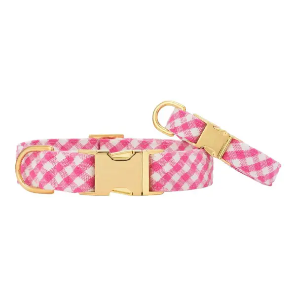 Gingham Dog Collar