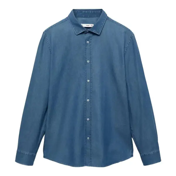 Slim Fit Cotton Chambray Shirt