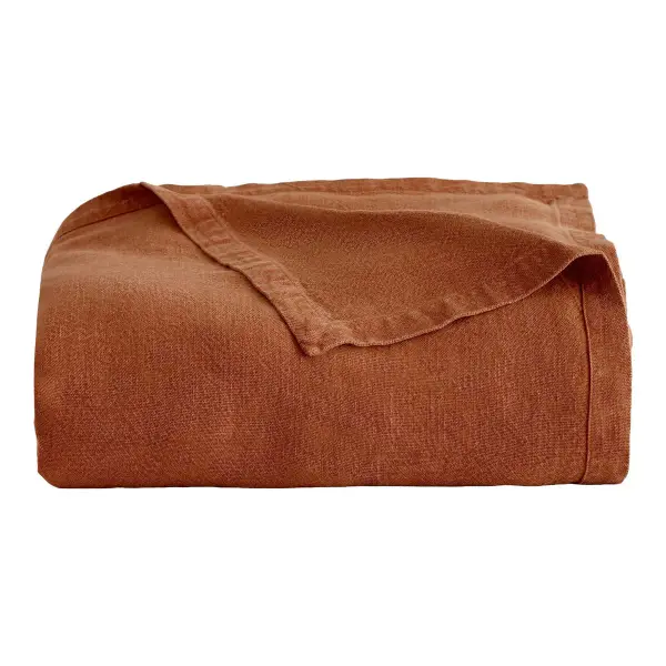 Vintage Wash European Linen Bed Cover