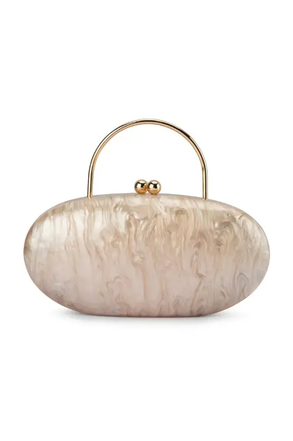olga berg Imelda Top Handle Bag in Natural | REVOLVE