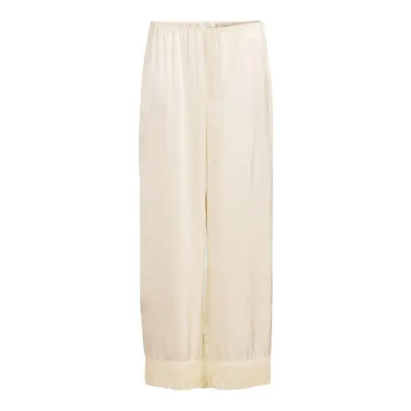 Lavon Fringe-Trimmed Silk Pants