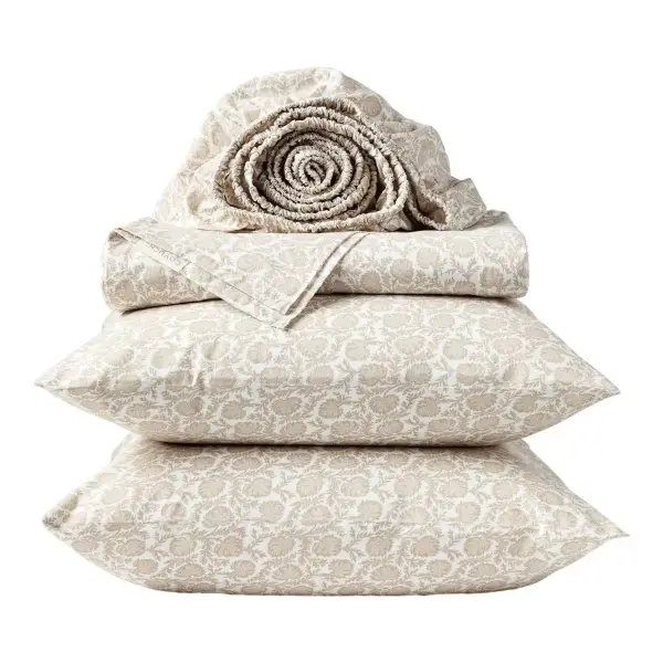 Organic Print Percale Sheet Set