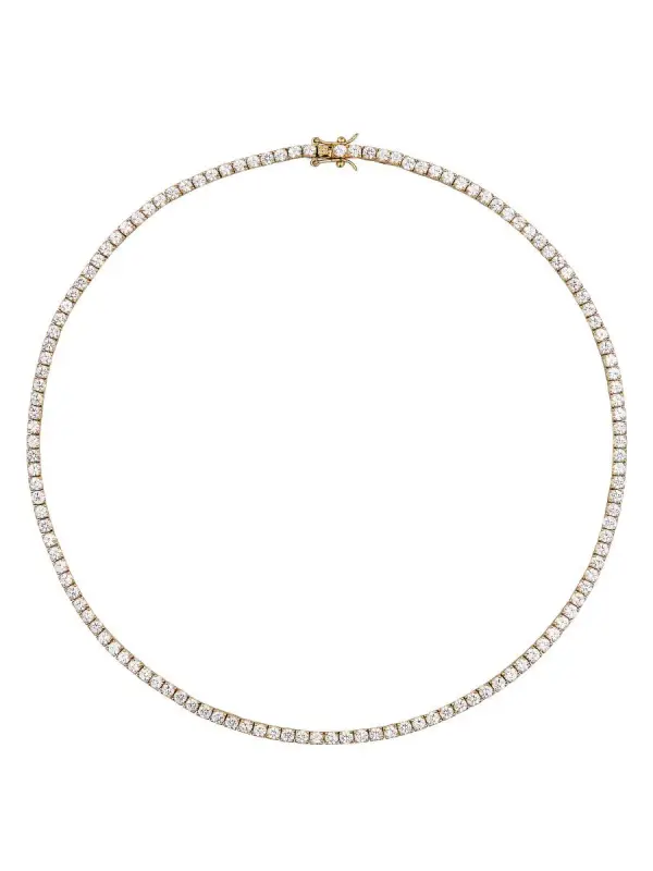 Moss Rivière Necklace in 3mm Lab White Sapphire