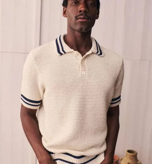 Aubin Knit Polo Top