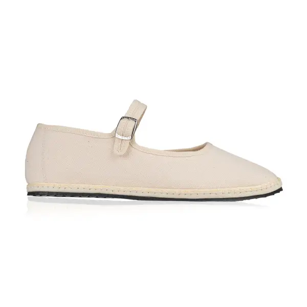 Cotton Velvet Mary Jane Loafers
