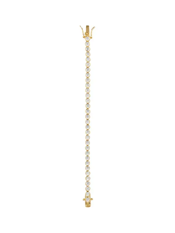 James Bezel Rivière Bracelet in Lab White Sapphire