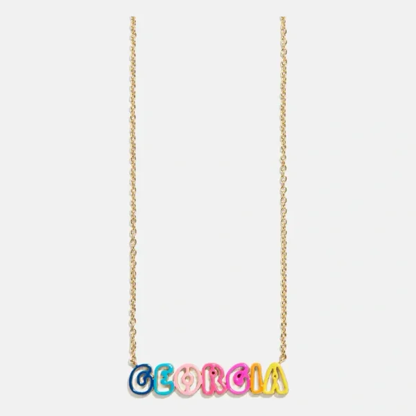 Color Me Mine Kids’ Custom Nameplate Necklace - Multi