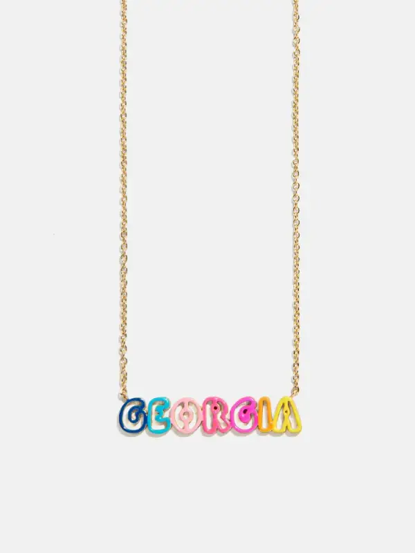 Color Me Mine Kids’ Custom Nameplate Necklace - Multi