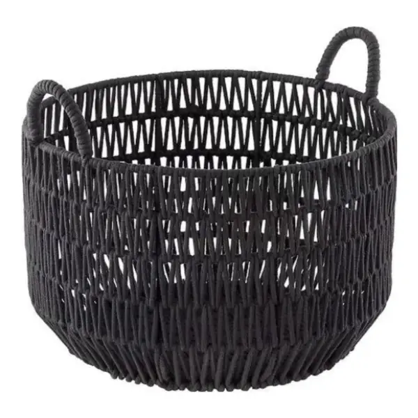 Luna Round Cotton Laundry Basket