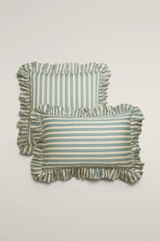 STRIPED RUFFLE PILLOWCASE | KATHARINE POLE
