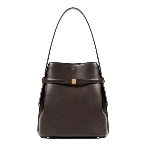 Belted Naplack Bucket Bag