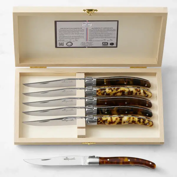Tortoise Acrylic Steak Knives Set Of 6