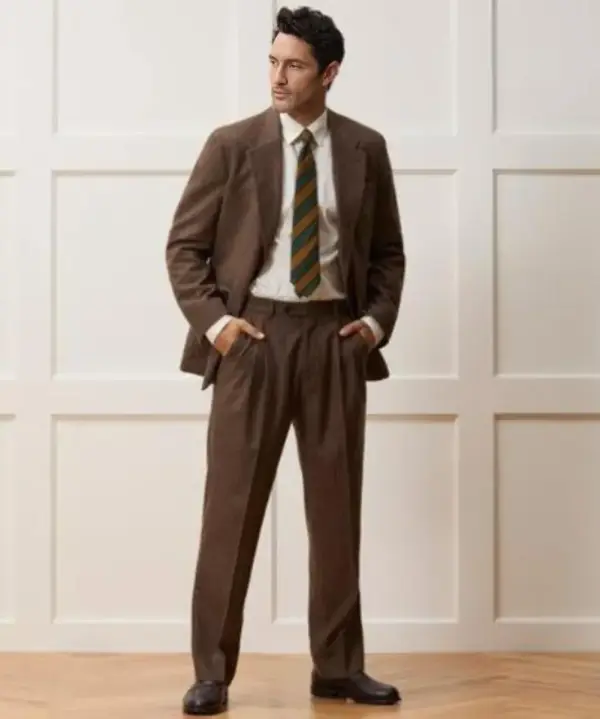 Italian Flannel Herringbone Wythe Suit