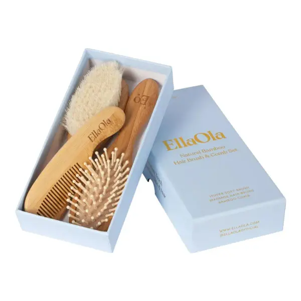 3-Piece Bamboo Brush & Comb Set