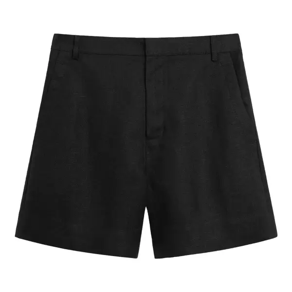 100% Linen Short Bermuda Shorts