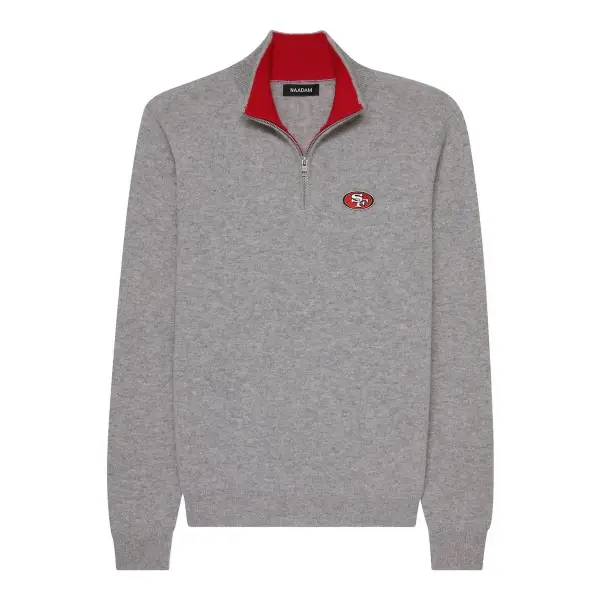 NFL Signature Cashmere Color Blocked Quarter Zip