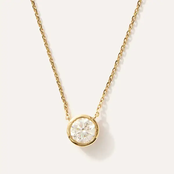 Lab Grown Diamond Bezel Necklace
