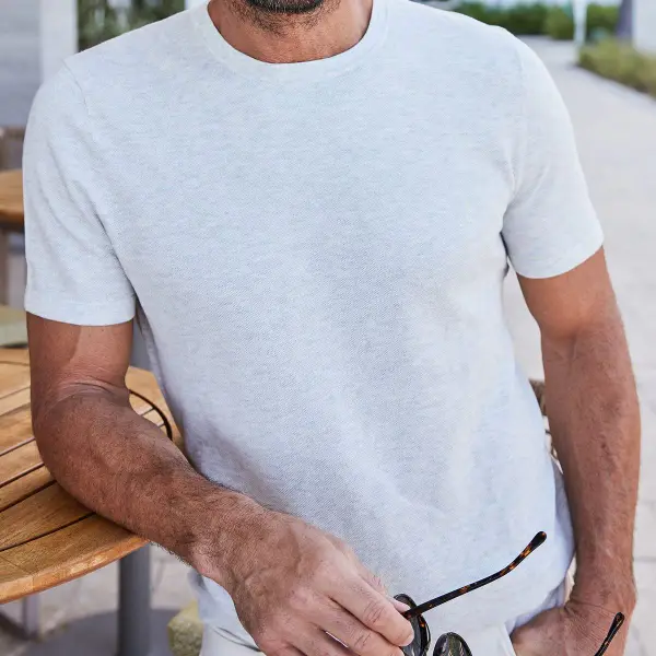 Como Textured Cotton Tee