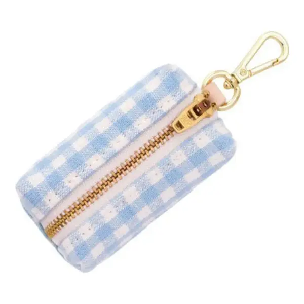 Gingham Waste Bag Holder