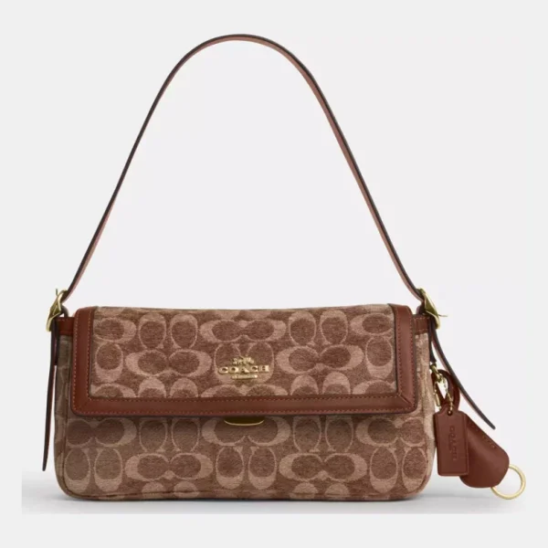 Etta Small Flap Shoulder Bag In Signature Chenille