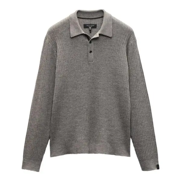 Crawford Wool-Cashmere Polo Sweater