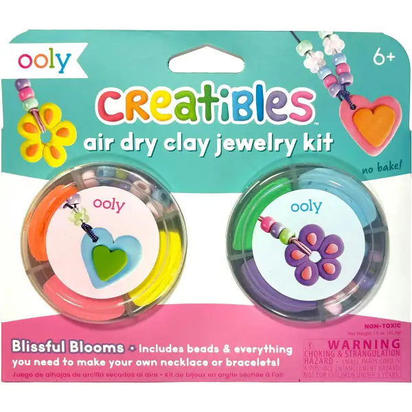 Creatibles Air Dry Clay Jewelry Kit - Blissful Blooms
