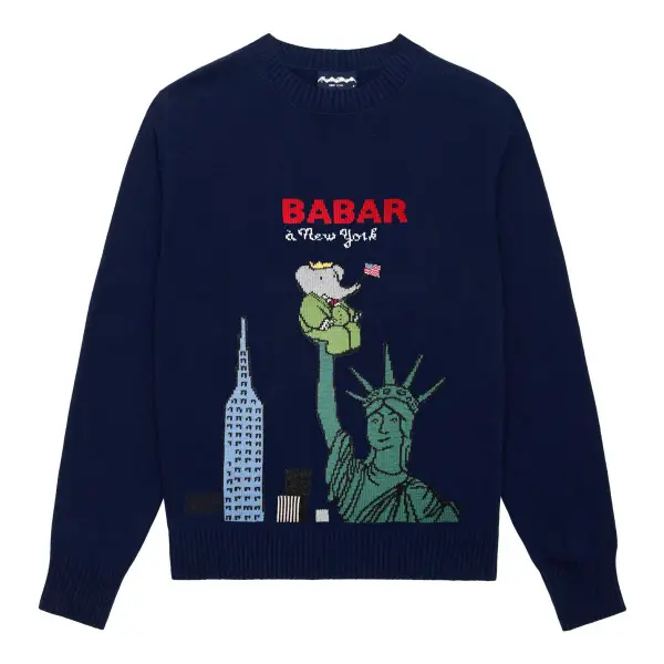 Babar in New York Cotton Sweater