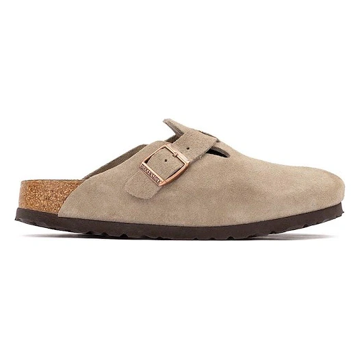 Womens Birkenstock Boston Soft Footbed Clog - Taupe