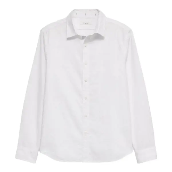 Slim-Fit Linen-Blend Shirt