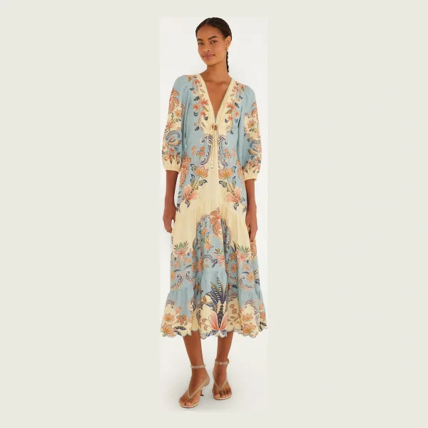 Butter Yellow Boho Beauty Lenzing Ecovero Euroflax Maxi Dress