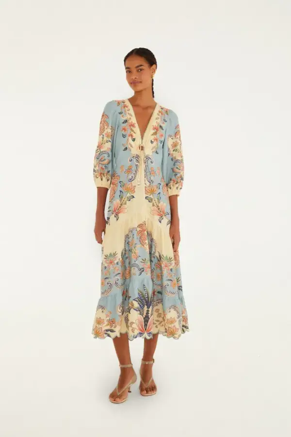 Butter Yellow Boho Beauty Lenzing Ecovero Euroflax Maxi Dress