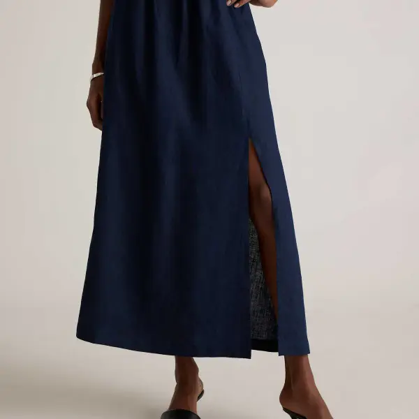 100% European Linen Maxi Skirt