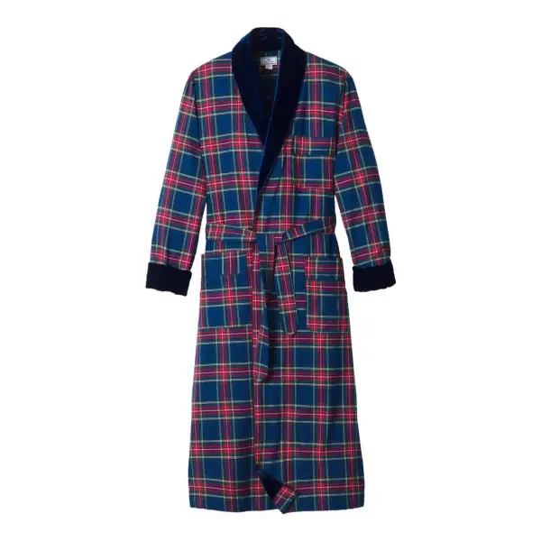 Men's Windsor Tartan Robe With Piping