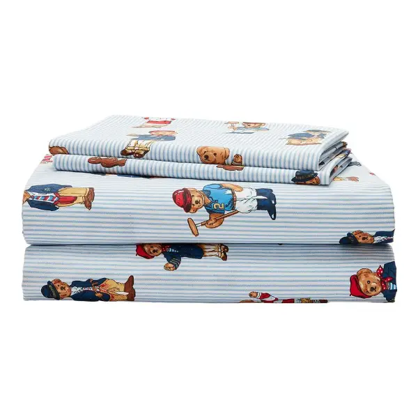 Teddy Bear Stripe Sheet Set