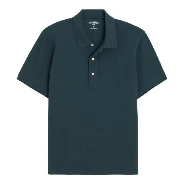 Cotton Pique Polo Top