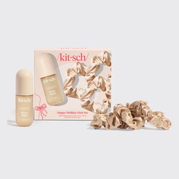 Happy Holiday Hair Set : Warm Sugar Hair Perfume & 3pc Satin Scrunchies