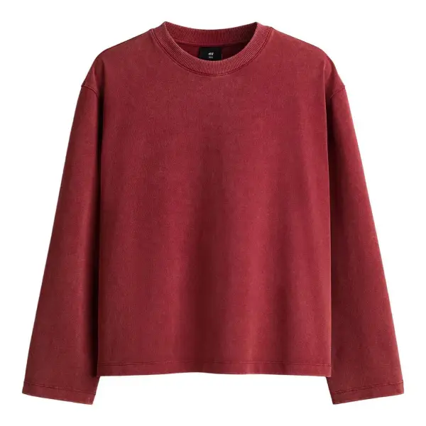 Loose-Fit Long-Sleeved Jersey Shirt