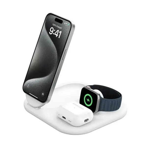 3-in-1 15W Foldable Magnetic Qi2 Charging Station