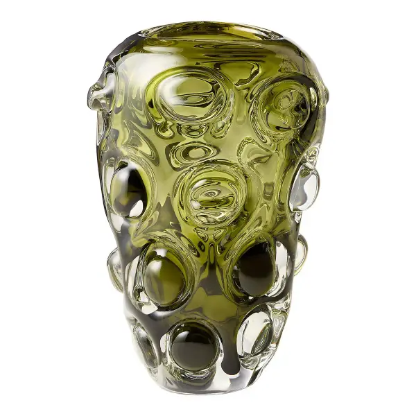 Clio Bubble Green Glass Vase