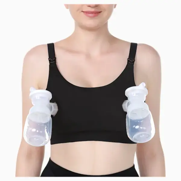 Momcozy Hands-Free Pumping Bra - Black, S