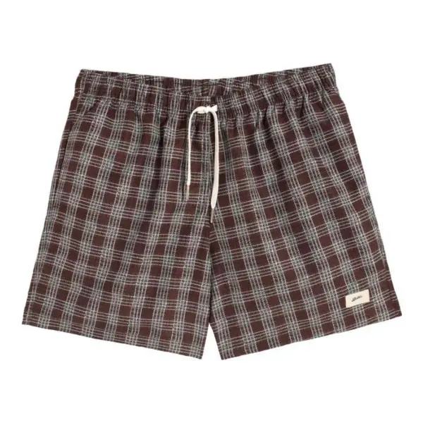 Amethyst Tartan Swim Trunks 