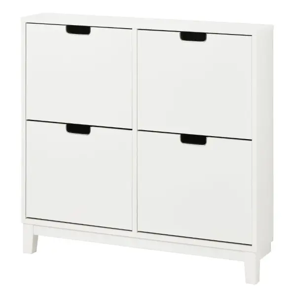 STÄLL Shoe cabinet with 4 compartments - white 37 3/4x6 3/4x35 3/8 "