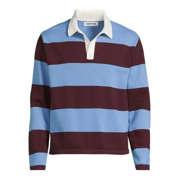 Long Sleeve Cotton Rugby Sweater Polo