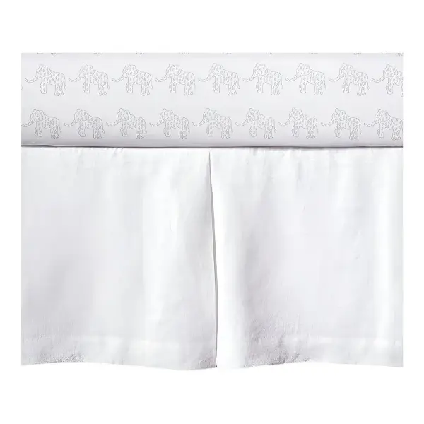 Scalloped European Linen Crib Skirt