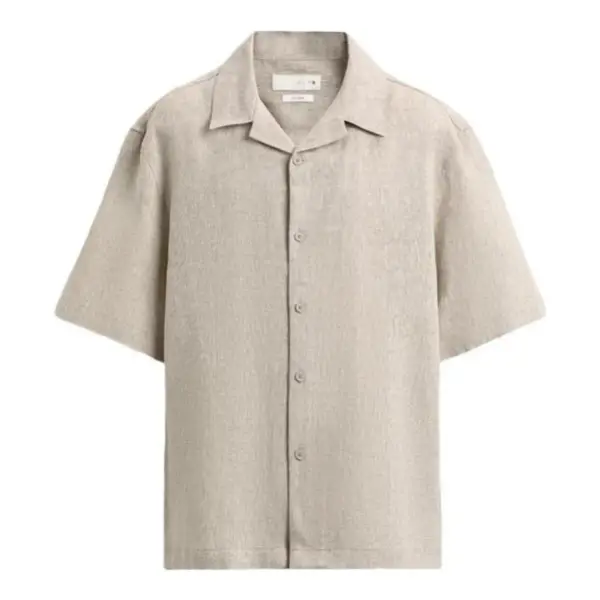 Relaxed Fit Short Sleeve Linen Shirt