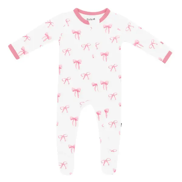 Zippered Footie in Bow